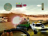 une photo d'Ã©cran de Vigilante 8 sur Nintendo 64